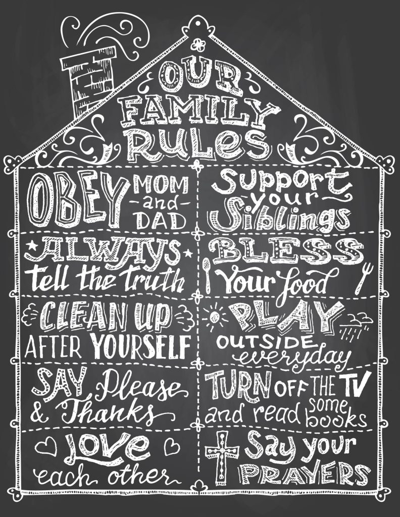 parenting house rules for kids