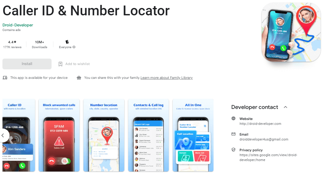 caller id number locator